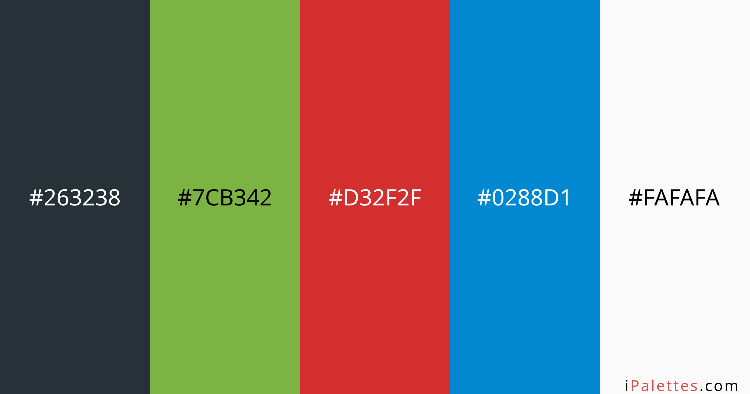 Squid Game Palette Color Palette and colors #263238 #7CB342 #D32F2F ...