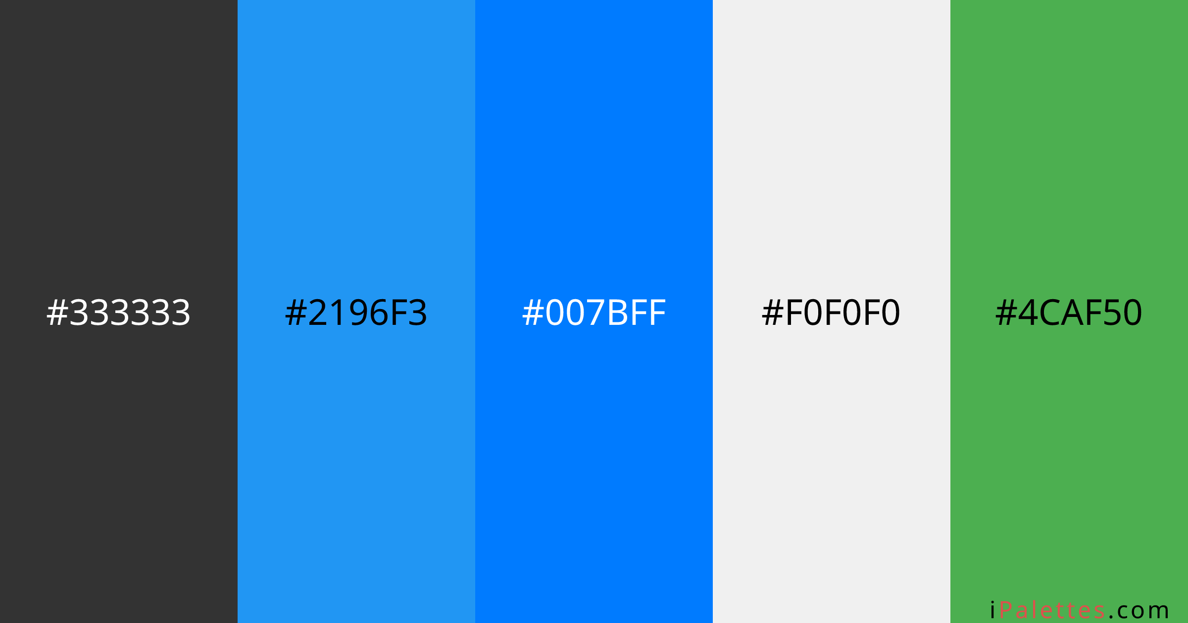 Professional lms Color Palette and colors #333333 #2196f3 #007bff # ...