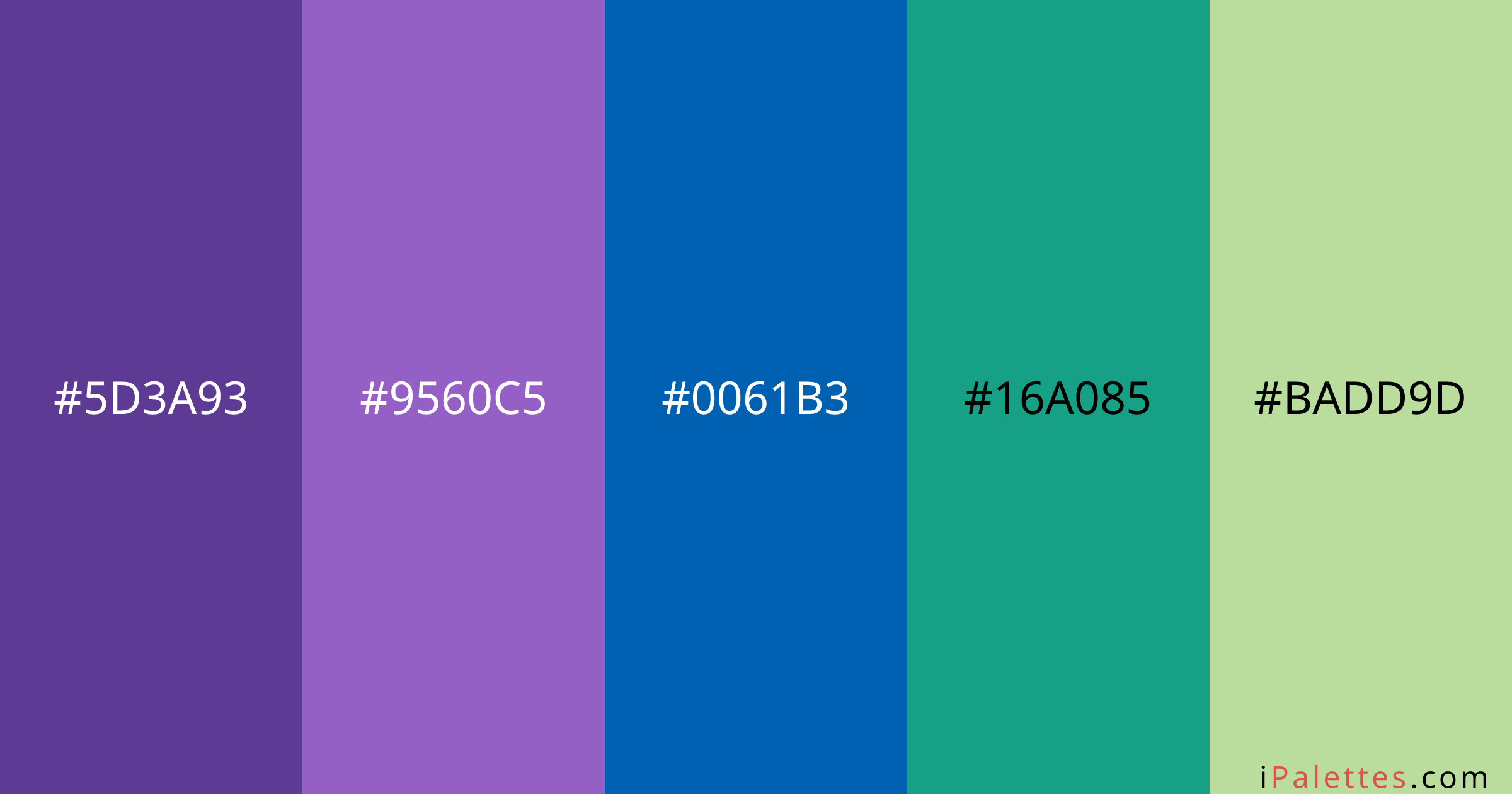 Jinx arcane Color Palette and colors #5d3a93 #9560c5 #0061b3 #16a085 # ...