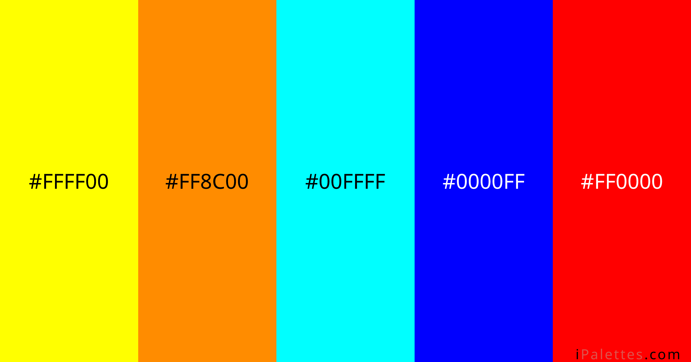 Spongebob Color Palette and colors #FFFF00 #FF8C00 #00FFFF #0000FF # ...