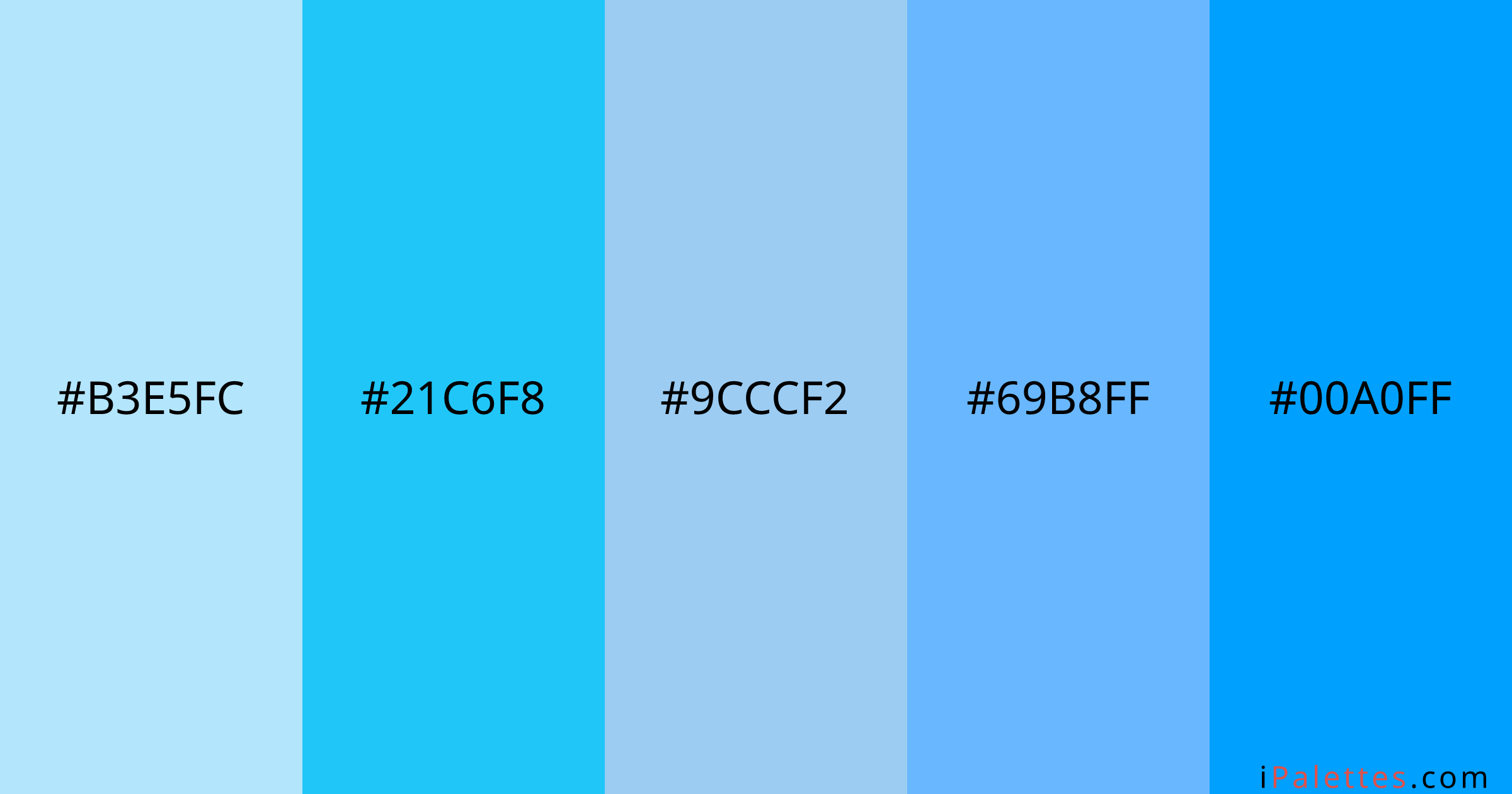 Aether from Genshin Impact Color Palette and colors #b3e5fc #21c6f8 ...