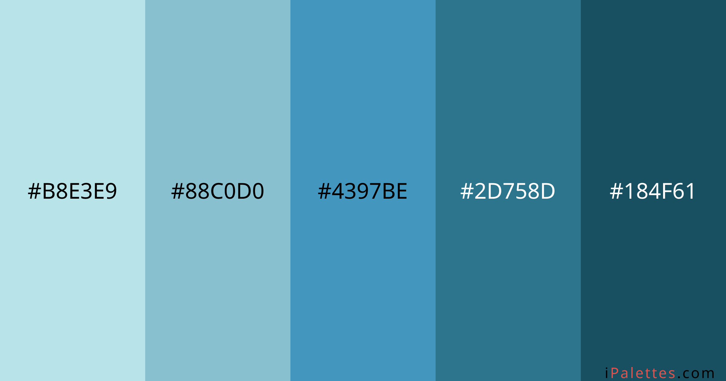 Aether from Genshin Impact Color Palette and colors #b8e3e9 #88c0d0 ...